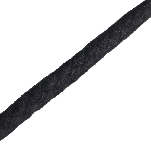8 Plait Cotton Rope 6mm BLACK - Click Image to Close